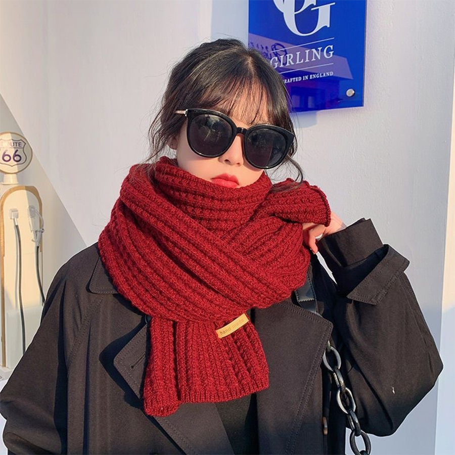 Wool Scarf Men - سميكة كابل متماسكة الدافئة الكشمير وشاح