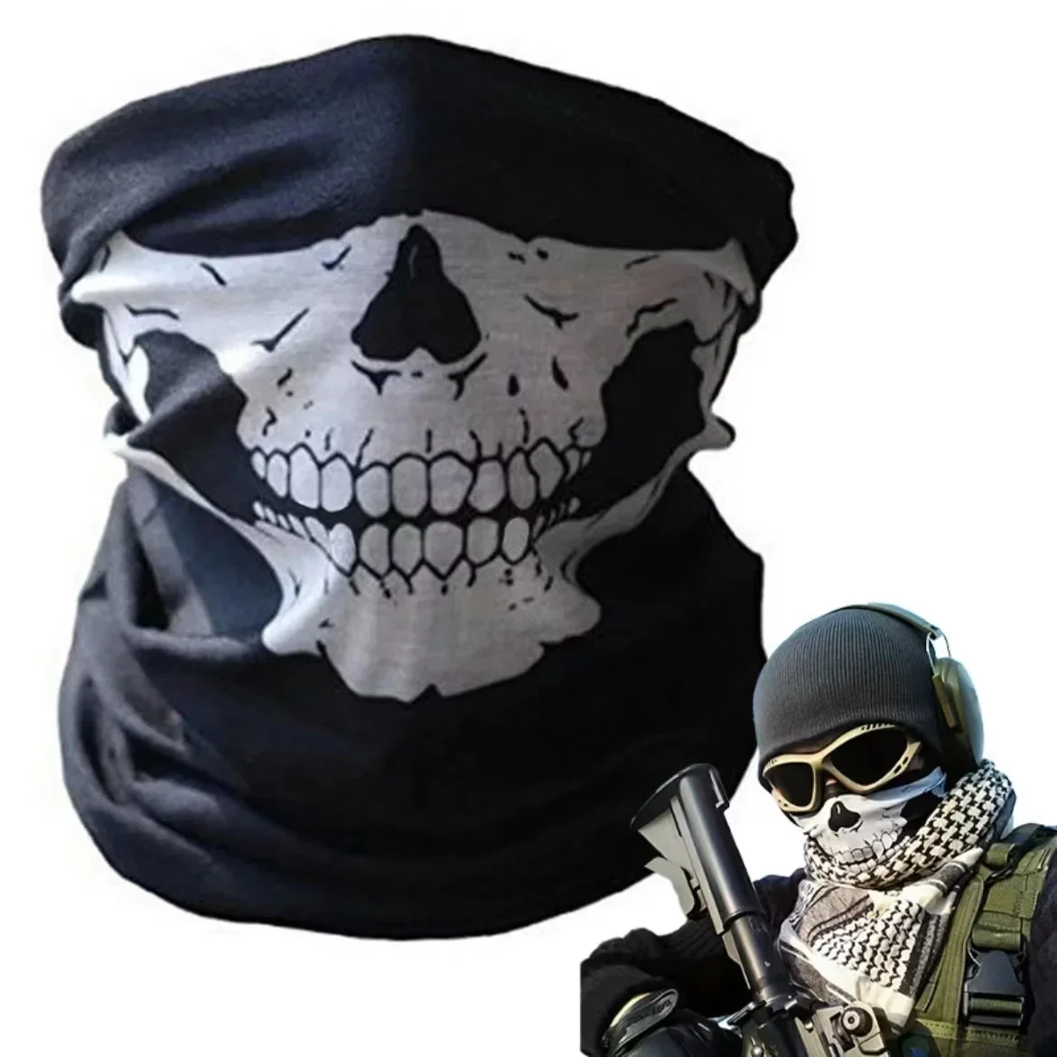 Balaclava Ski Mask - الجمجمة الرجال بالاكلافا قناع للتزلج الدراجات