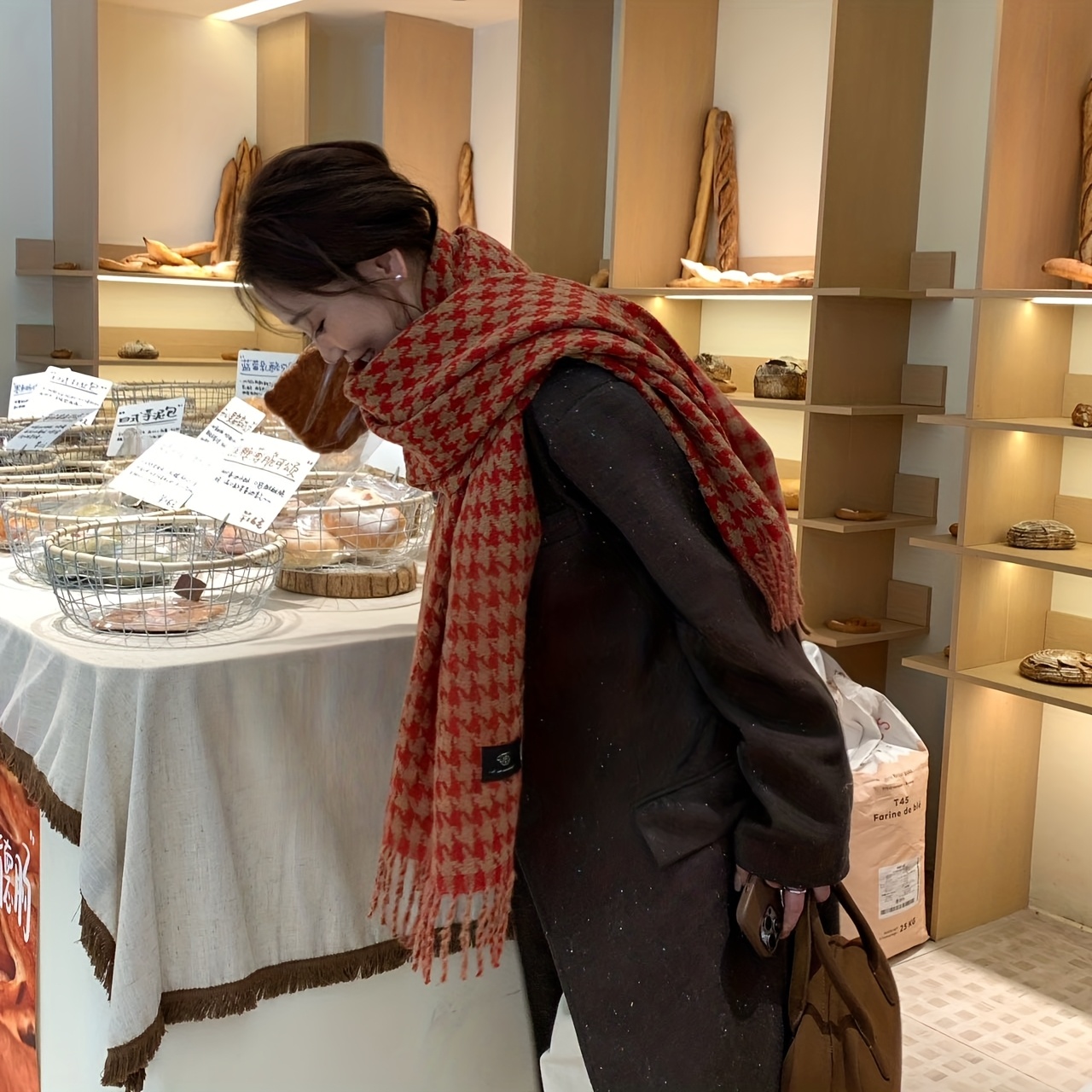 Wool Scarf Men - فانجسيج: وشاح صوفي فاخر بتصميم مربعات