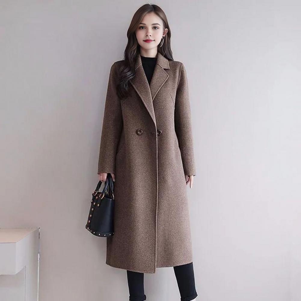 Wool Coat Peacoat - معطف صوف نسائي، معطف طويل متوسط