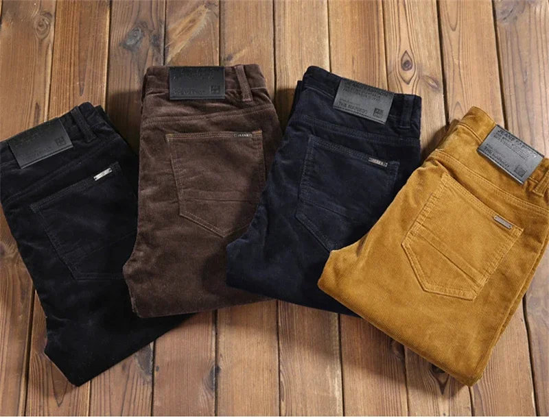 Corduroy Pant Warm - سروال قصير غير رسمي للرجال ،