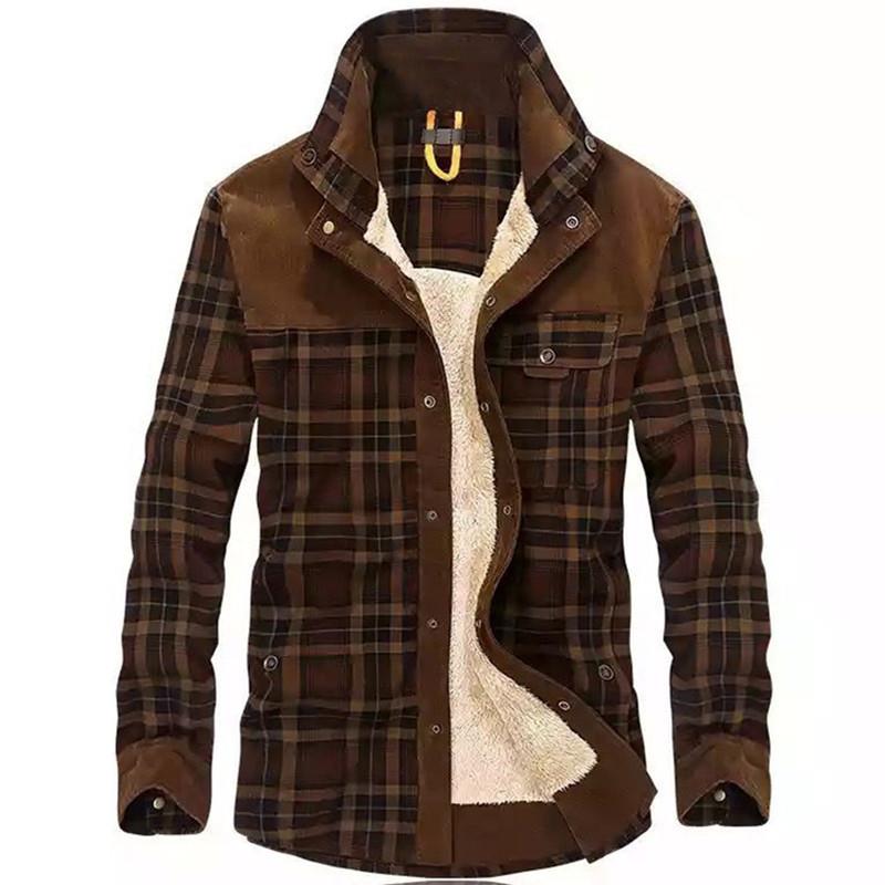 جاكيت رجالي كاجوال بنمط قميص م - مراجعة Flannel Shirt Lined وسعره