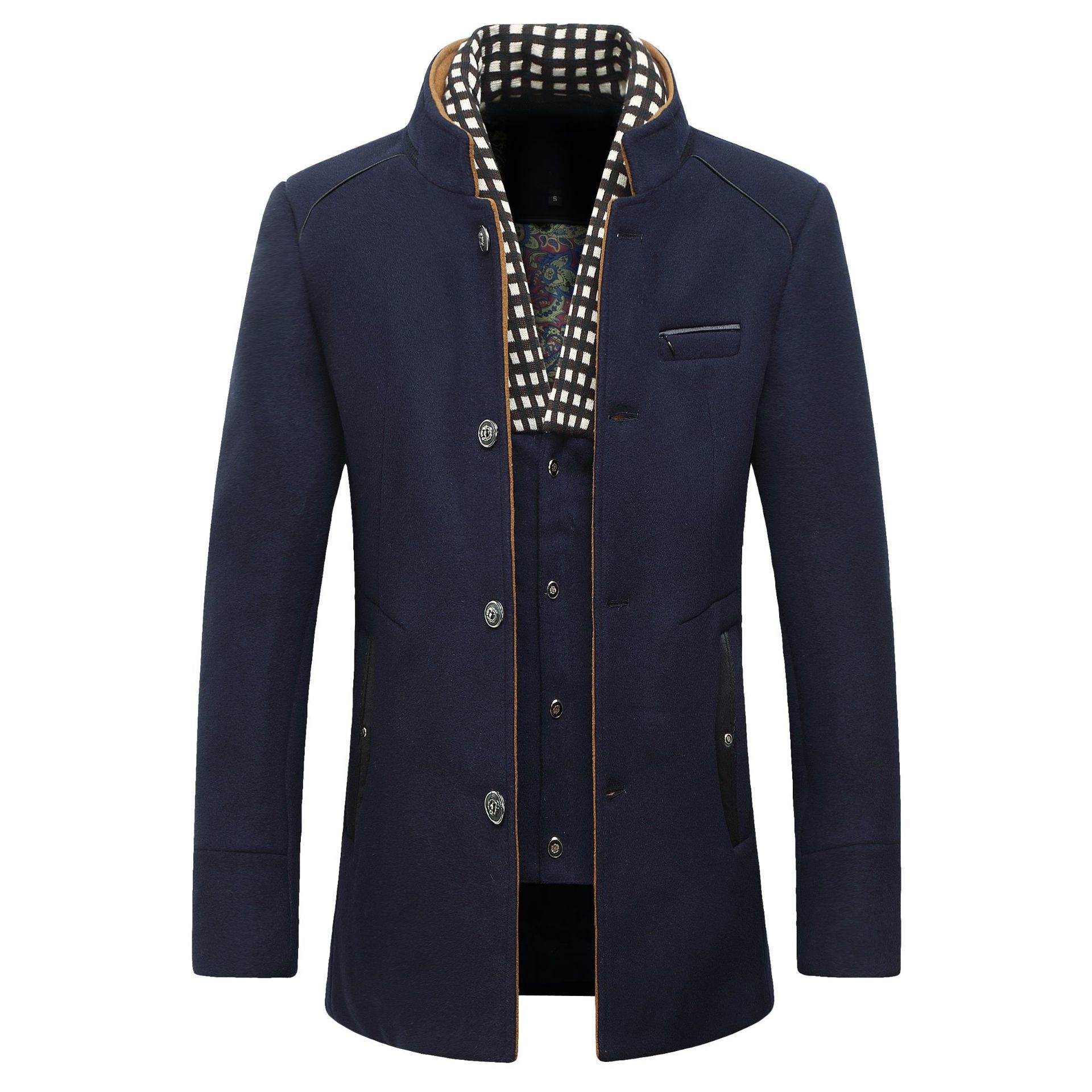 سترة صوف عصرية للرجال كلاسيكية - مراجعة Wool Coat Peacoat وسعره