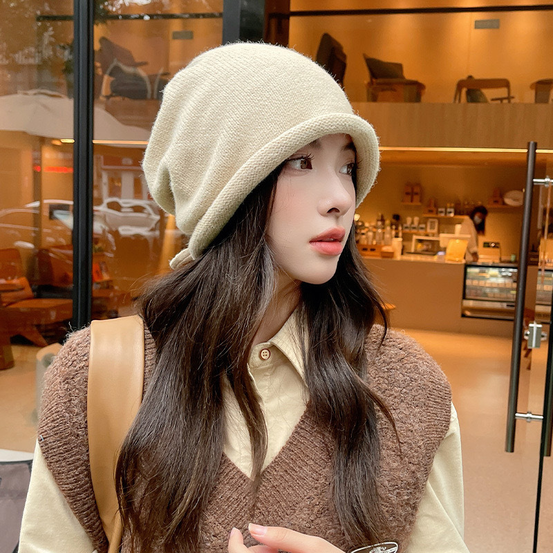 محبوك بونيه اغطية الإناث شتاء  - مراجعة Knit Beanie Hat Warm وسعره