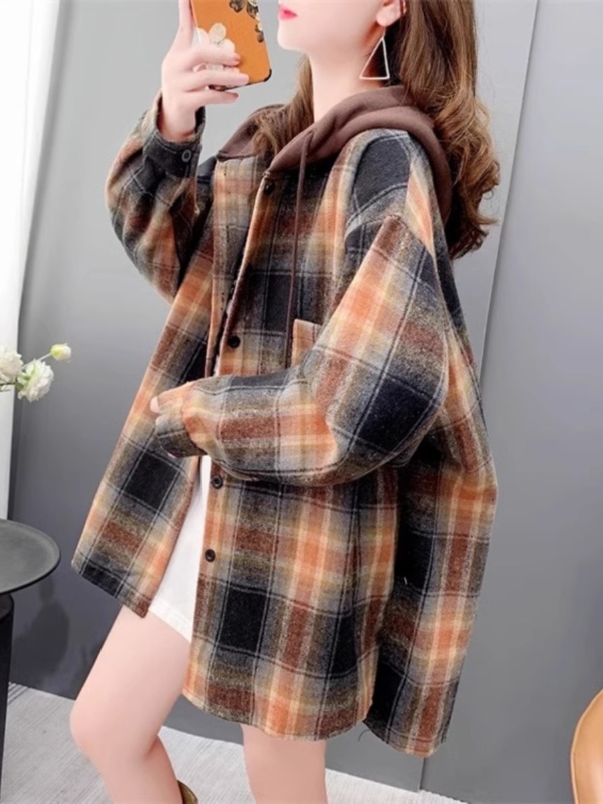 جاكيت قميص نسائي كبير الحجم من - مراجعة Flannel Shirt Lined وسعره