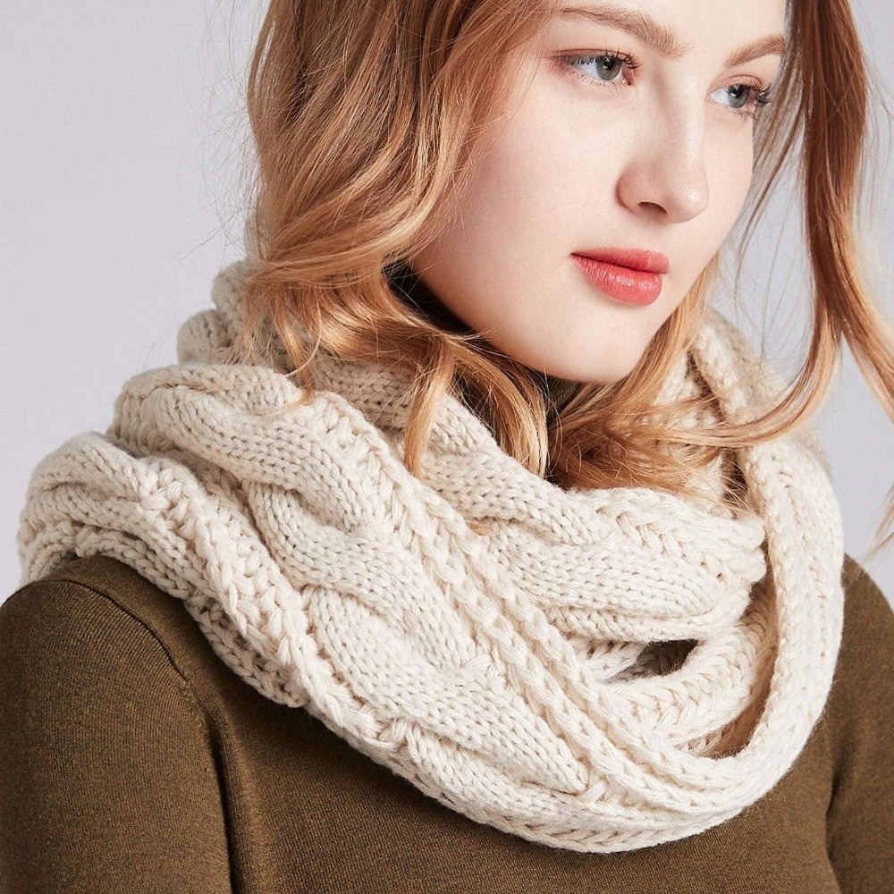 وشاح أنيق بلون موحد محبوك، سمي - مراجعة Wool Scarf Men وسعره