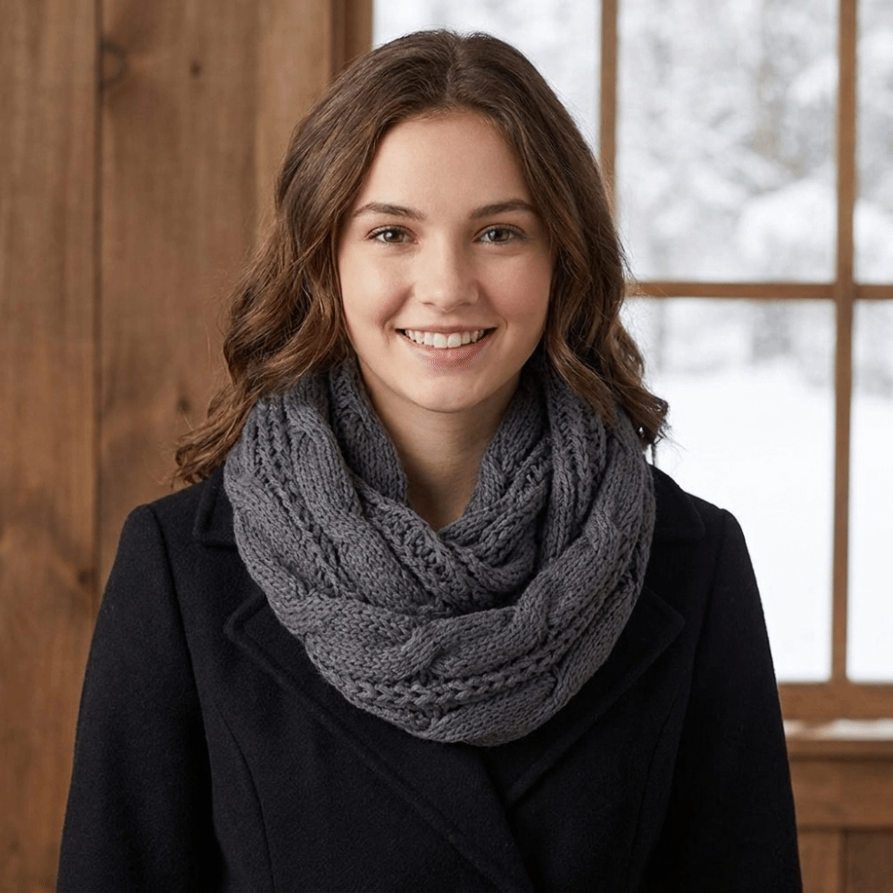 وشاح أنيق بلون موحد محبوك، سمي - مراجعة Wool Scarf Men وسعره