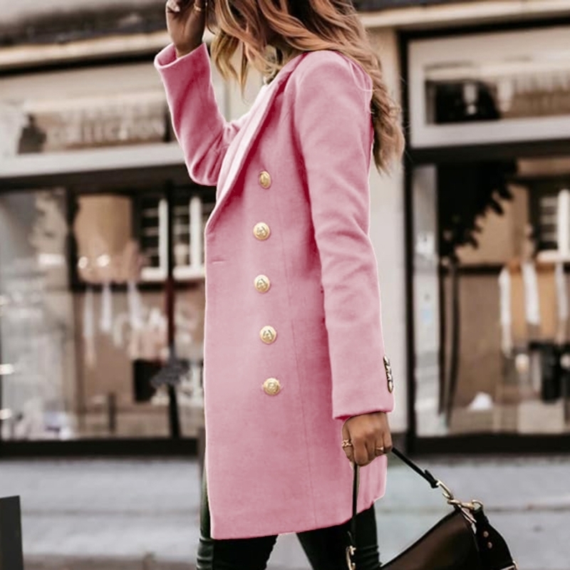 معاطف صوف نسائية لخريف وشتاء م - مراجعة Wool Coat Peacoat وسعره