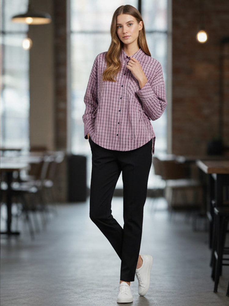قميص نسائي عصري بنقشة مربعات،  - مراجعة Flannel Shirt Lined وسعره