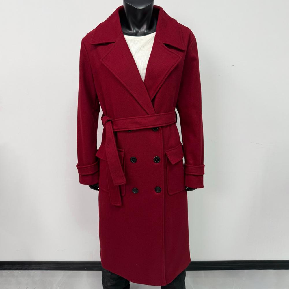 معطف نسائي طويل بتصميم كلاسيكي - مراجعة Wool Coat Peacoat وسعره