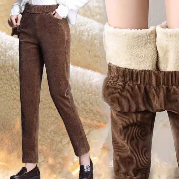 1 قطعة النساء الخريف الشتاء أف - مراجعة Corduroy Pant Warm وسعره